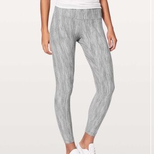 Lululemon Wunder Under Hi-Rise 7/8 Tight in Jacquard Battleship Size 8